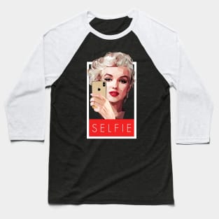 Marilyn Monroe Selfie Baseball T-Shirt